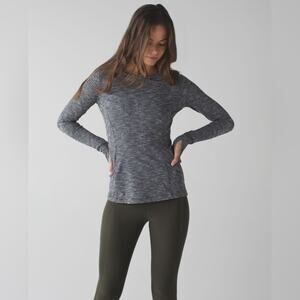 Lululemon Kanto Catch Me Long Sleeve Coco Pique Size 4